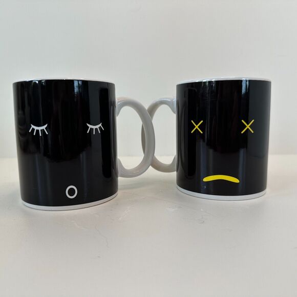 Ipow Color Changing Coffee Mug Sleepy Face to Awake Face Heat Activated - Picture 4 of 5